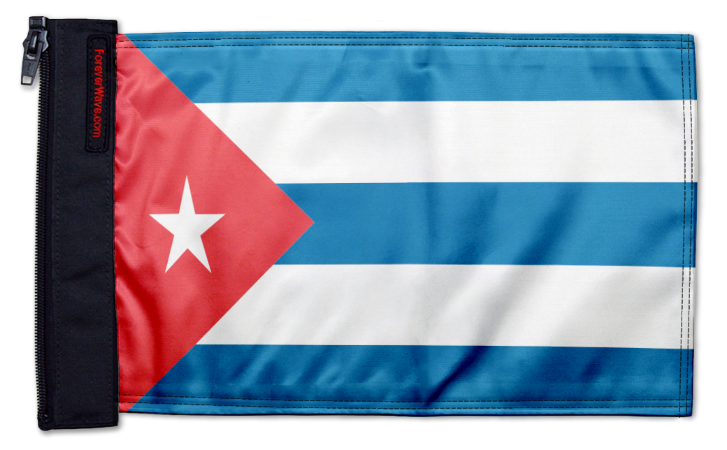 Cuba 12"x18" Forever Wave Flag for Jeep Wrangler JLU 4-Door 2018-Present