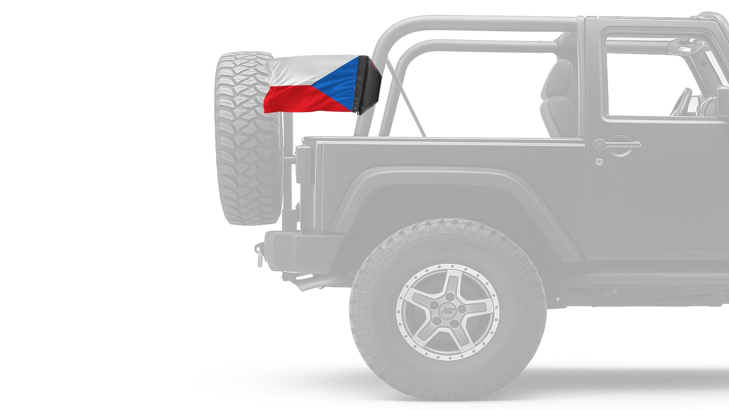 Czech Republic 12"x18" Forever Wave Flag for Jeep Wrangler LJ 2003-2006