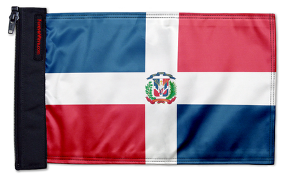 Dominican Republic 12"x18" Forever Wave Flag for Jeep Wrangler CJ-7 and CJ-8 1976-1986