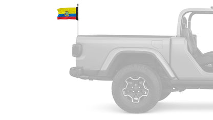 Ecuador 12"x18" Forever Wave Flag for Jeep Wrangler JLU 4-Door 2018-Present