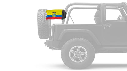 Ecuador 12"x18" Forever Wave Flag for Jeep Wrangler JKU 4-Door 2007-2018
