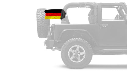 Germany 12"x18" Forever Wave Flag for Jeep Wrangler JLU 4-Door 2018-Present