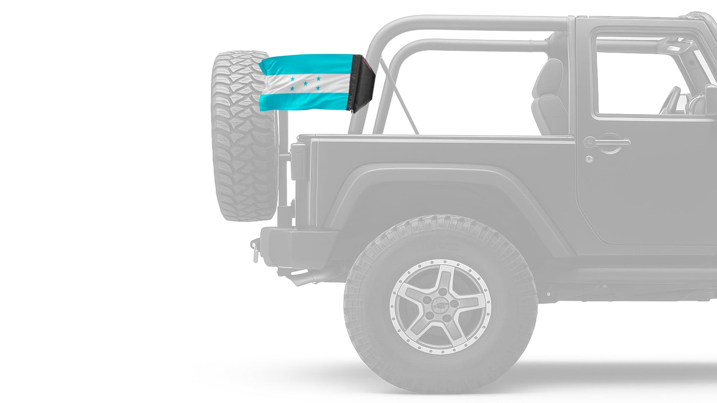 Honduras 12"x18" Forever Wave Flag for Jeep Wrangler JK 2-Door 2007-2018