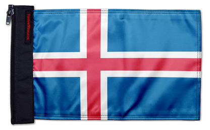 Iceland 12"x18" Forever Wave Flag for Jeep Wrangler JLU 4-Door 2018-Present