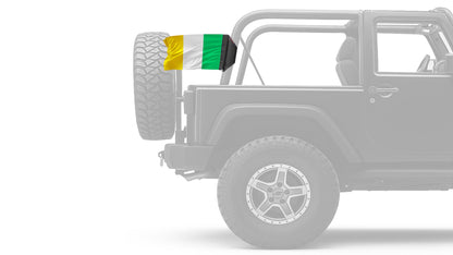 Ireland 12"x18" Forever Wave Flag for Jeep Wrangler JKU 4-Door 2007-2018