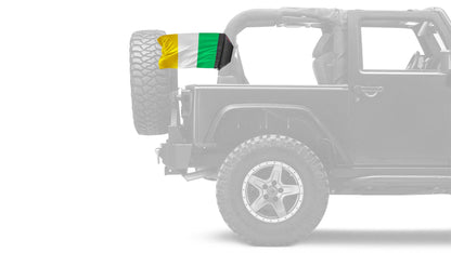 Ireland 12"x18" Forever Wave Flag for Jeep Wrangler JLU 4-Door 2018-Present