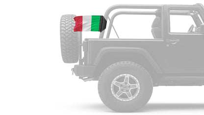 Italy 12"x18" Forever Wave Flag for Jeep Wrangler LJ 2003-2006