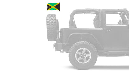 Jamaica 12"x18" Forever Wave Flag for Jeep Wrangler JKU 4-Door 2007-2018