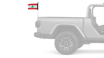 Lebanon 12"x18" Forever Wave Flag for Jeep Wrangler JKU 4-Door 2007-2018