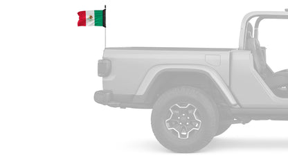 Mexico 12"x18" Forever Wave Flag for Jeep Wrangler JLU 4-Door 2018-Present