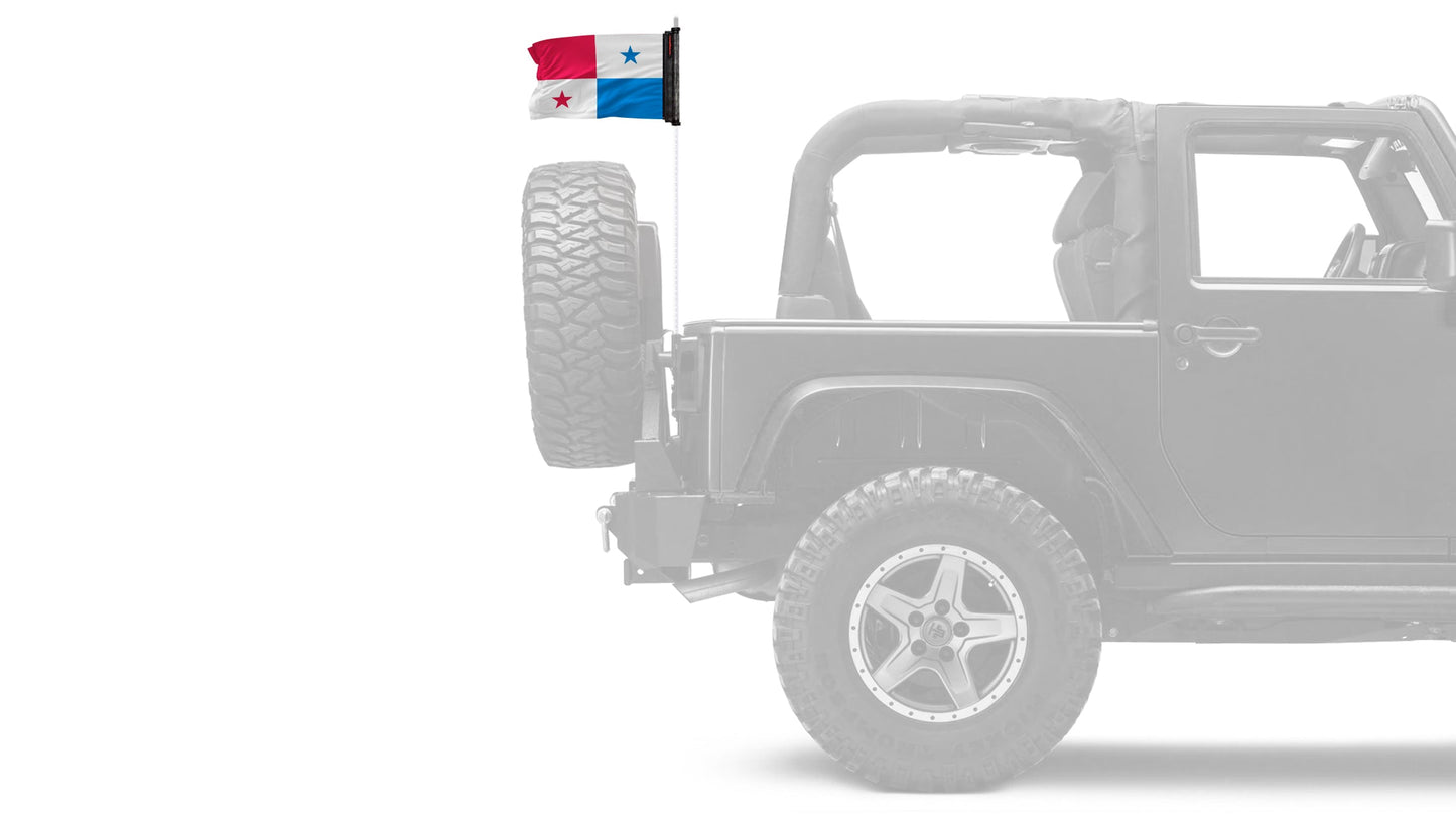 Panama 12"x18" Forever Wave Flag for Jeep Wrangler JLU 4-Door 2018-Present