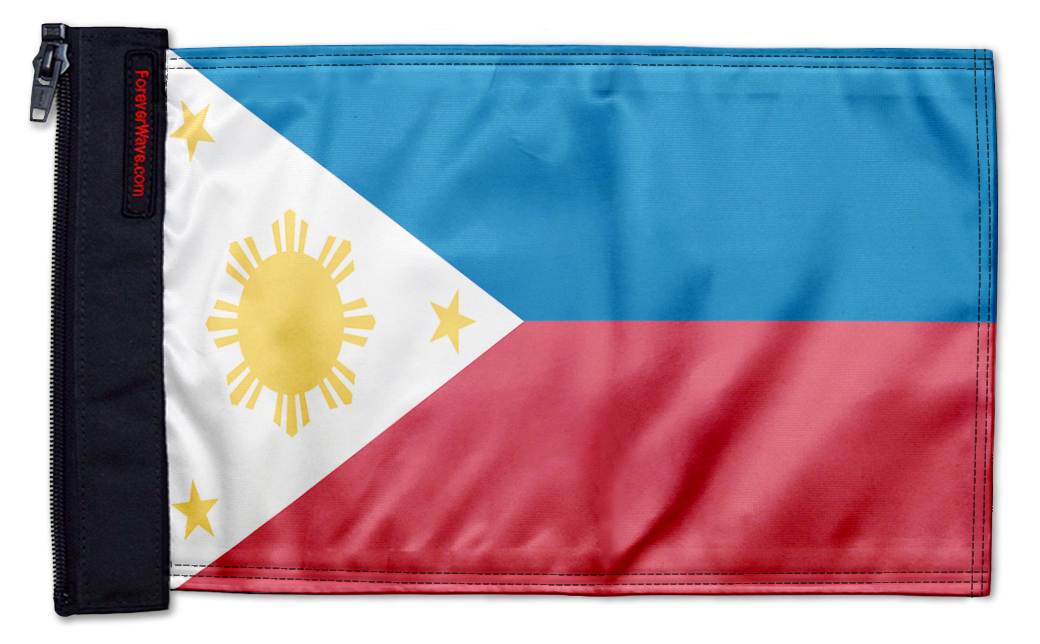 Philippines 12"x18" Forever Wave Flag for Jeep Wrangler JLU 4-Door 2018-Present
