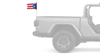 Puerto Rico 12"x18" Forever Wave Flag for Jeep Wrangler JLU 4-Door 2018-Present