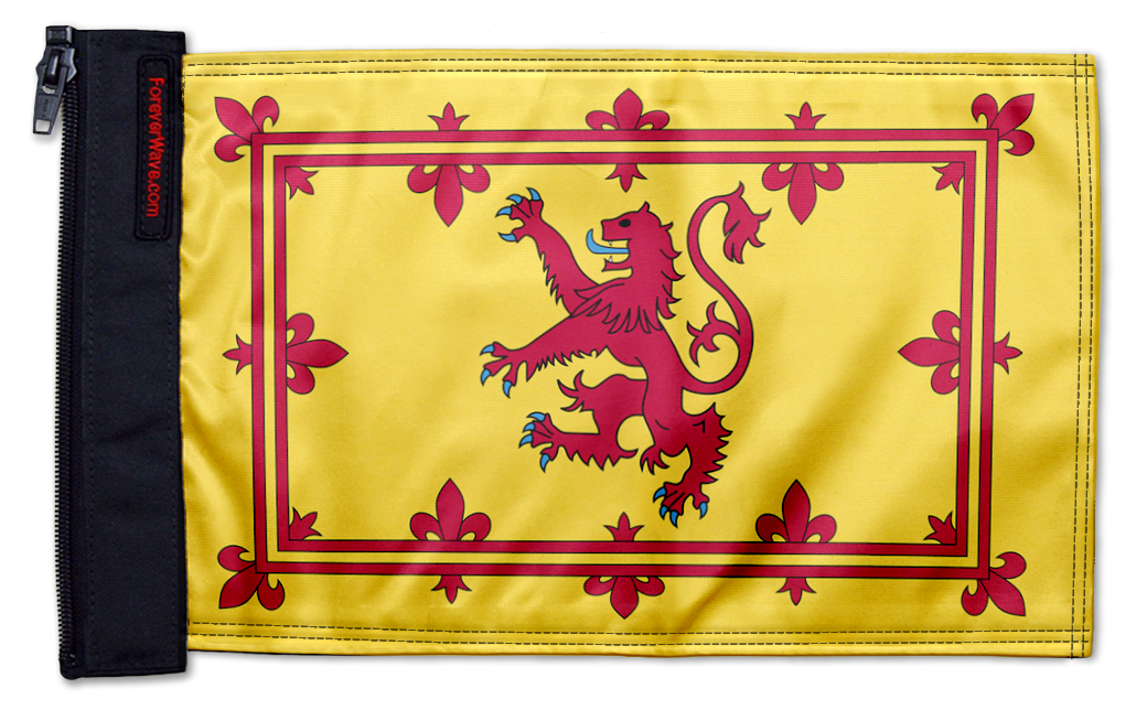 Scotland Lion Rampant 12"x18" Forever Wave Flag for Jeep Wrangler JLU 4-Door 2018-Present