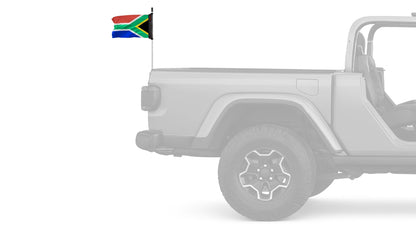 South Africa 12"x18" Forever Wave Flag for Jeep Wrangler JKU 4-Door 2007-2018