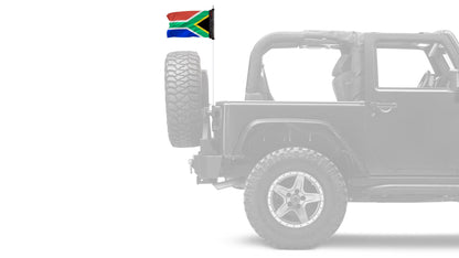 South Africa 12"x18" Forever Wave Flag for Jeep Wrangler JKU 4-Door 2007-2018