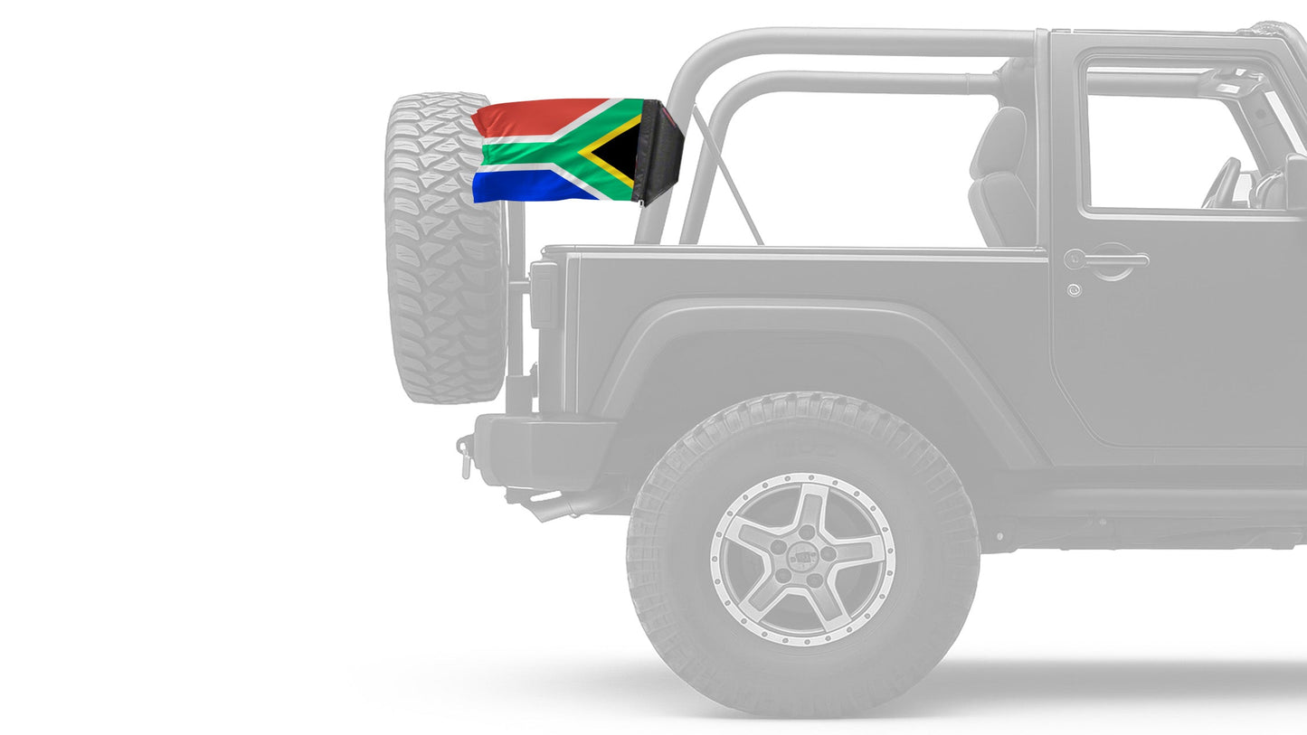 South Africa 12"x18" Forever Wave Flag for Jeep Wrangler JK 2-Door 2007-2018