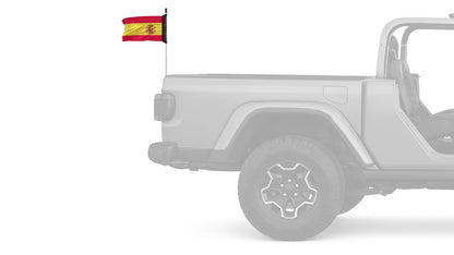 Spain 12"x18" Forever Wave Flag for Jeep Wrangler JLU 4-Door 2018-Present