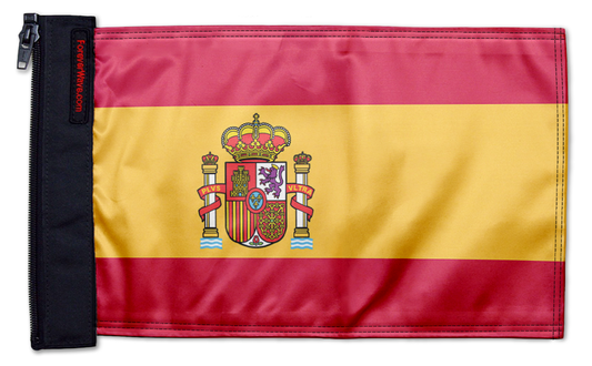 Spain 12"x18" Forever Wave Flag for Jeep Wrangler JL 2-Door 2018-Present