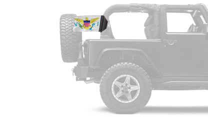 US Virgin Islands 12"x18" Forever Wave Flag for Jeep Wrangler JLU 4-Door 2018-Present