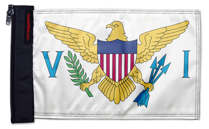 US Virgin Islands 12"x18" Forever Wave Flag for Jeep Wrangler JKU 4-Door 2007-2018