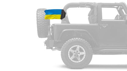 Ukraine 12"x18" Forever Wave Flag for Jeep Wrangler YJ 1986-1995