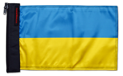 Ukraine 12"x18" Forever Wave Flag for Jeep Wrangler JKU 4-Door 2007-2018