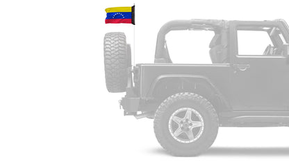 Venezuela 12"x18" Forever Wave Flag for Jeep Wrangler JLU 4-Door 2018-Present