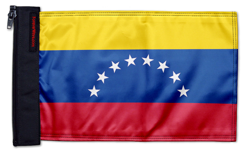 Venezuela 12"x18" Forever Wave Flag for Jeep Wrangler JKU 4-Door 2007-2018
