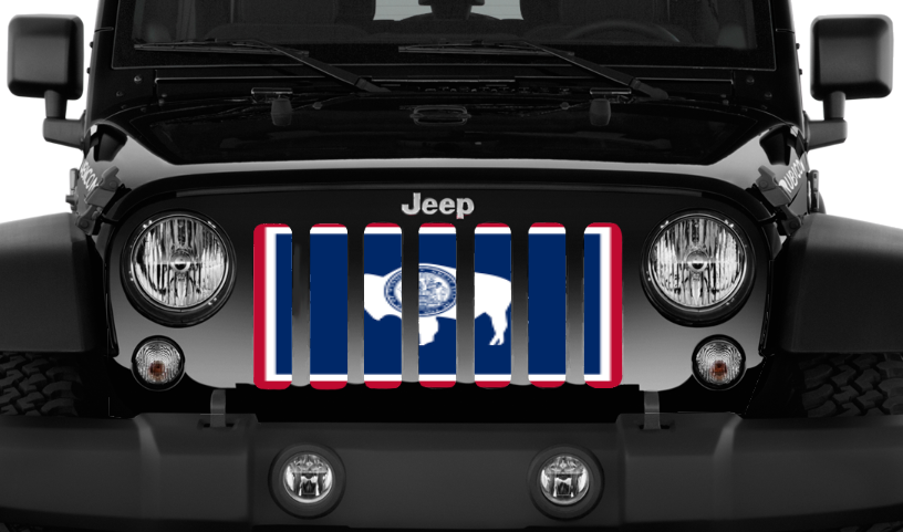 Wyoming State Flag Grille Insert