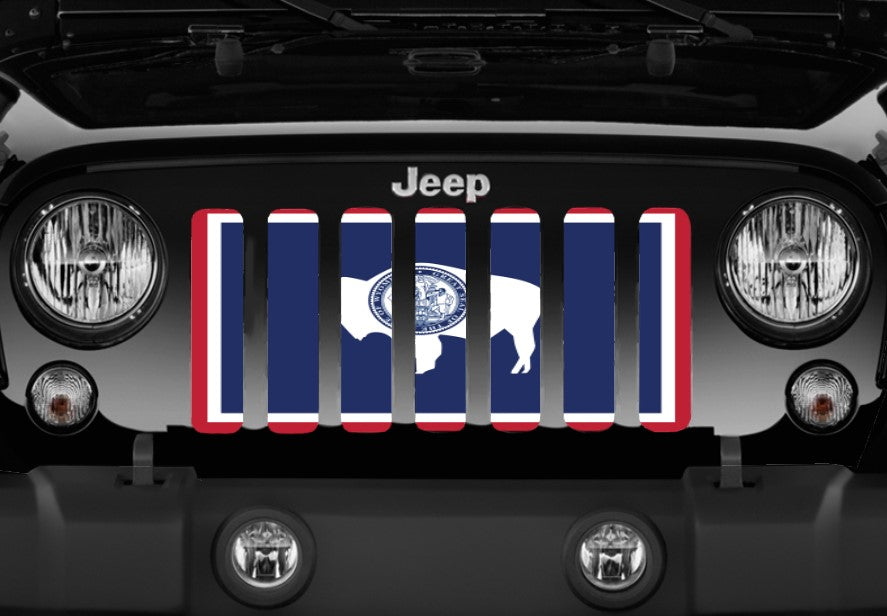Wyoming State Flag Grille Insert