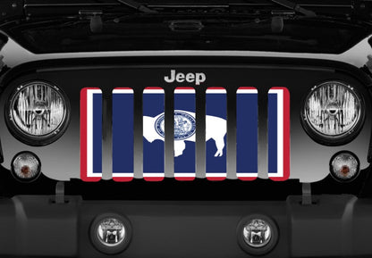 Wyoming State Flag Grille Insert