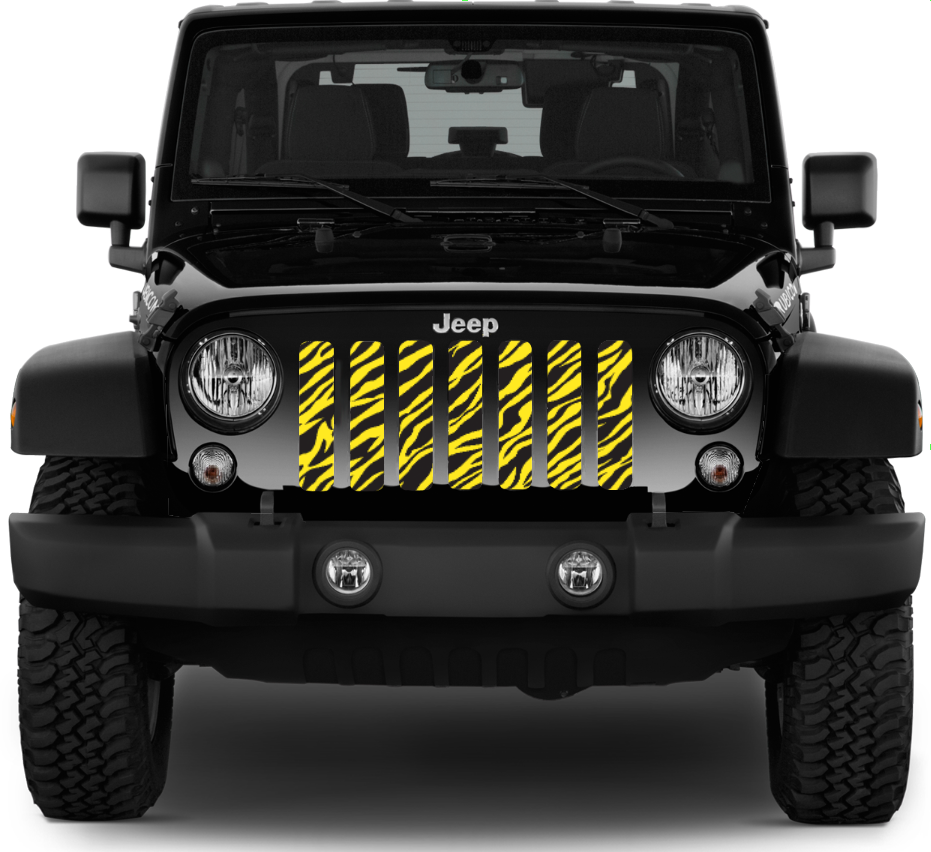 Yellow Zebra Print Grille Insert