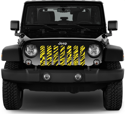 Platinum Yellow Zebra Print Grille Insert