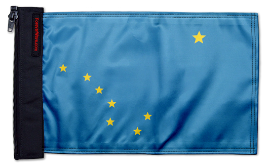 State Flag Alaska 12"x18" Forever Wave Flag for Jeep Wrangler CJ-7 and CJ-8 1976-1986