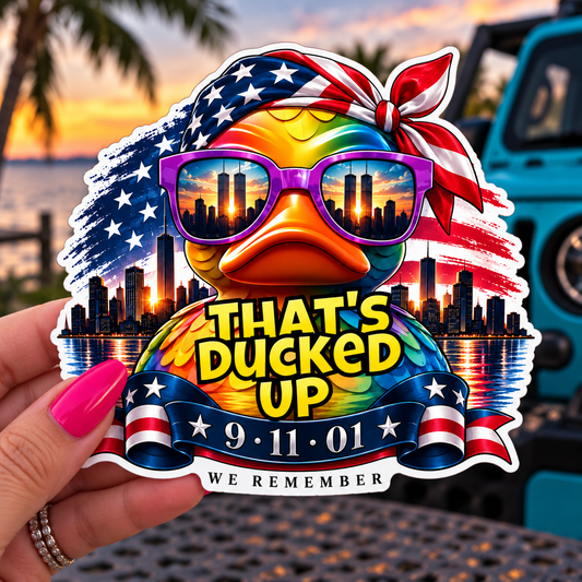 9-11 Remembrance Sticker 4"