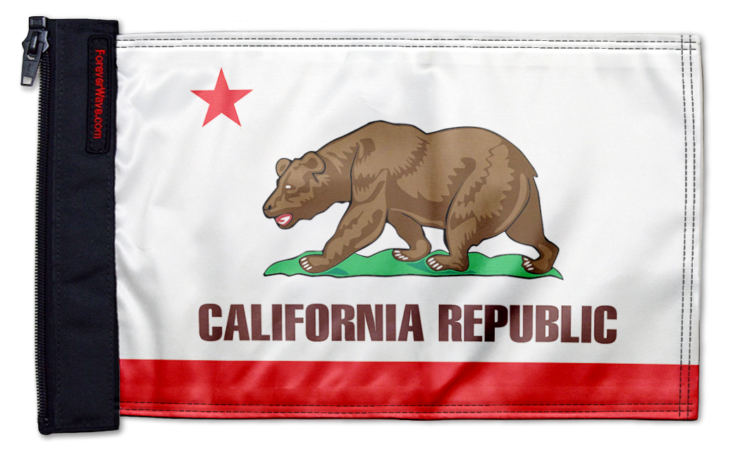 State Flag California 12"x18" Forever Wave Flag for Jeep Wrangler JLU 4-Door 2018-Present