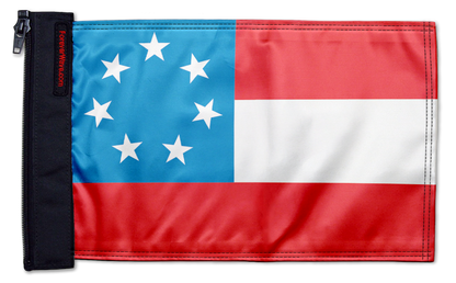 1st Confederate 7 Star 12"x18" Forever Wave Flag for Jeep Wrangler JKU 4-Door 2007-2018