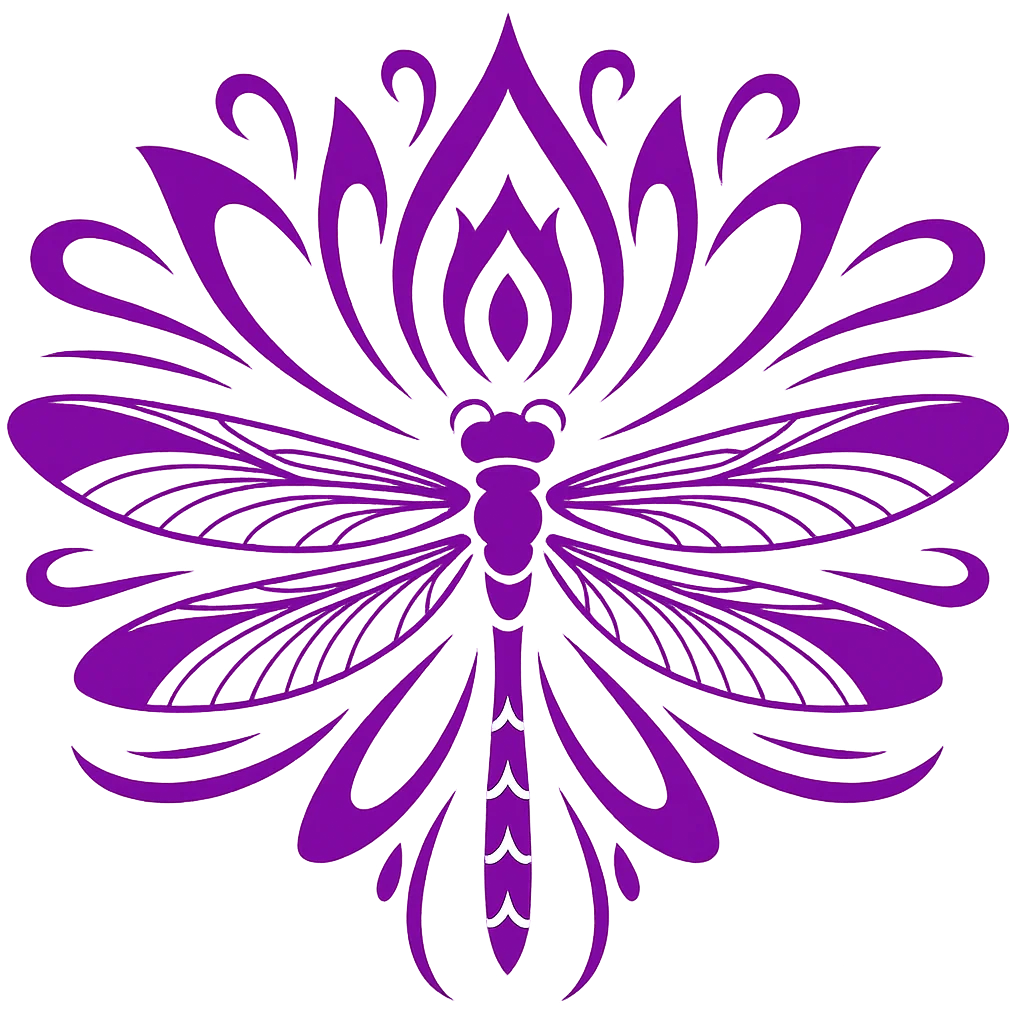 23" wide Dragonfly in Purple