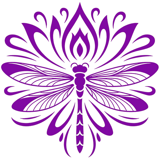 23" wide Dragonfly in Purple