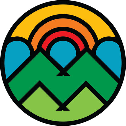 Geometric Designed Mountain & Sun Spare Tire Cover | Jeep, RV, Camper, Bronco