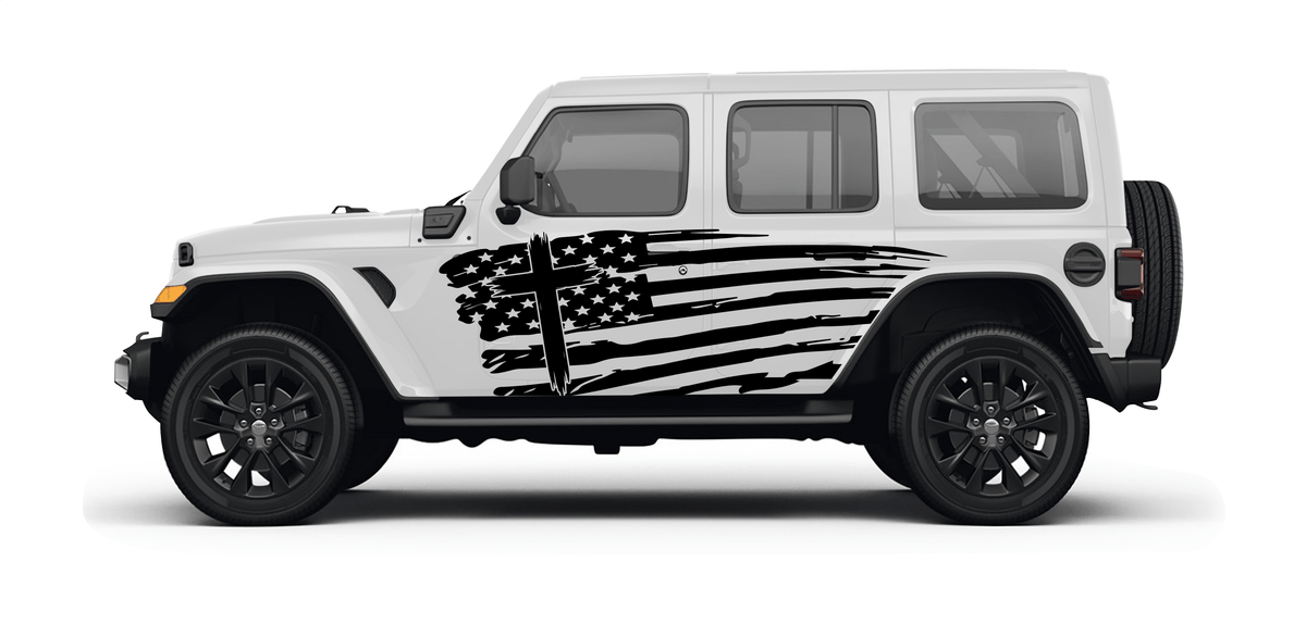 Cross and Flag Side Graphics
