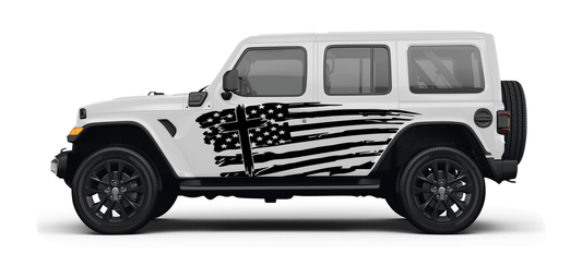 Cross and Flag Side Graphics