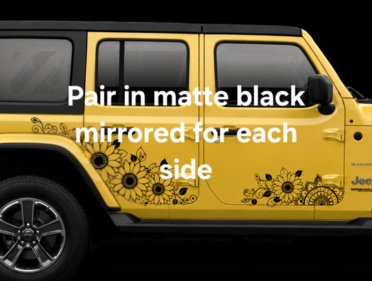 Custom Sunflower and Mandala Side Graphics
